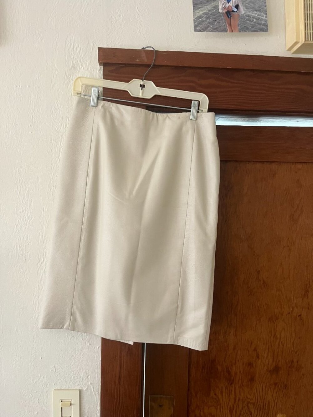 White Leather Skirt by Fiona London